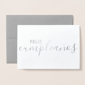Feliz Cumpleaños Elegant Spain Happy Birthday Folie Kaarten