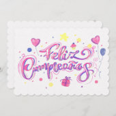 Feliz Cumpleanos Feestdagenkaart (Voorkant / Achterkant)