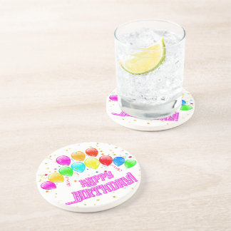 ¡Feliz Cumpleaños! Globos Posavaso de arenisca Zandsteen Onderzetter