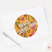 Feliz Cumpleanos Happy Birthday in het Spaans Ronde Sticker (Envelop)