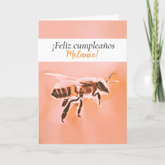 Feliz cumpleaños - Honeybee Birthday Kaart Spaans