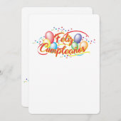 Feliz Cumpleaños Kaart (Voorkant / Achterkant)