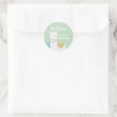 Feliz cumpleaños Llama Ronde Sticker (Tas)