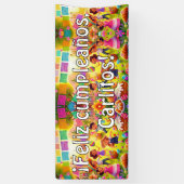  ¡Feliz cumpleaños! Mexican Fiesta Spandoek (Verticaal)