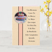 Feliz Cumpleaños Querida Hermana Kaart (Gele Bloem)