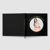 Feliz Cumpleaños Ronde Foto Zwart Gastenboek (Volledig)