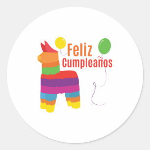Feliz Cumpleanos Ronde Sticker