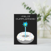 feliz cumpleanos rosquilla briefkaart (Staand voorkant)