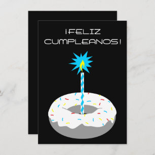 feliz cumpleanos rosquilla kaart