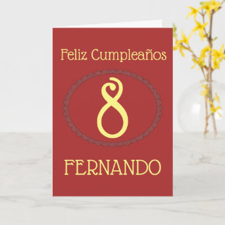 Feliz Cumpleaños Spaans Gepersonaliseerde verjaard Kaart
