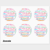 Feliz Cumpleaños Spain Happy Birthday Word Cloud Ronde Sticker (Vel)