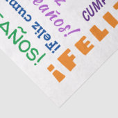 Feliz Cumpleaños Spain Happy Birthday Word Cloud Tissuepapier (Detail)