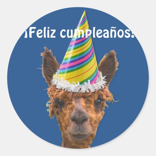Feliz Cumpleanos Sticker (Voorkant)