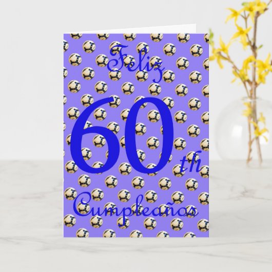 Feliz Cumpleaños - Verjaardag in Spanje met voetba Kaart (Gele Bloem)