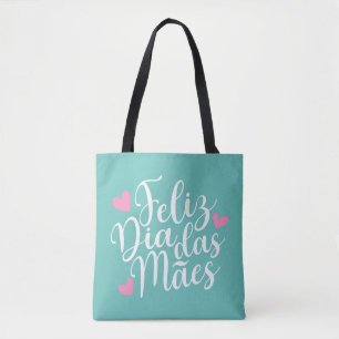 Feliz Dia Das Mães Happy Moederdag Canvas tas