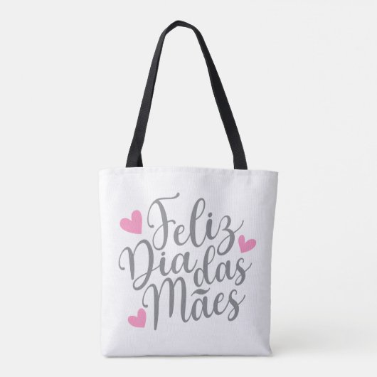Feliz Dia Das Mães Happy Moederdag | Canvas tas (Achterkant)