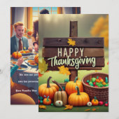 Feliz Dia de Accion de Gracias Kaart (Voorkant / Achterkant)