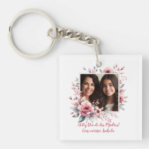 Feliz Día de las Madres Aangepaste foto Spaans Sleutelhanger