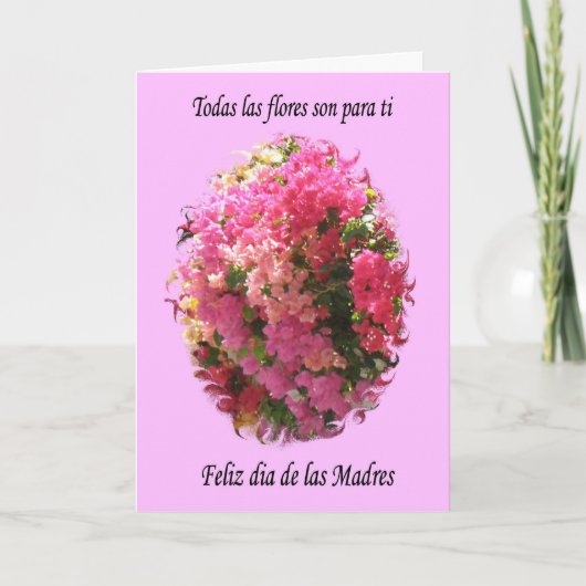 Feliz Dia DE las Madres Kaart (Voorkant)
