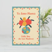 Feliz Día de las Madres | Te Amo Mamá Bedankkaart (Staand voorkant)
