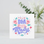 Feliz Dia De Le Madre Feestdagenkaart (Staand voorkant)