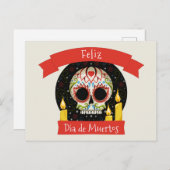 Feliz Dia de Muertos | Dag van de dood Briefkaart (Voorkant / Achterkant)