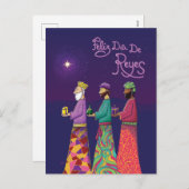 Feliz Día de Reyes / Happy Three Kings Day Feestdagenkaart (Voorkant / Achterkant)