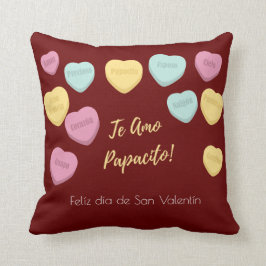 Felíz día de San Valentín Red Te Amo Papacito Kussen
