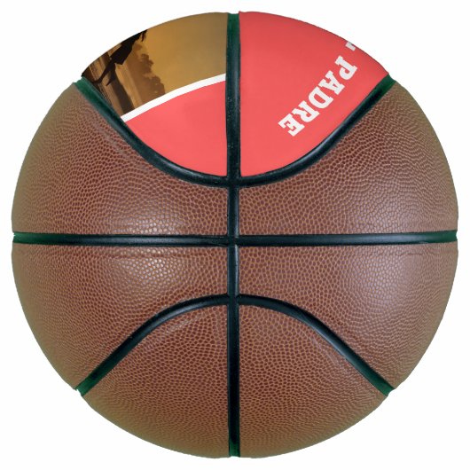 Feliz Dia Del Padre #1 Papa Aangepaste foto Basketbal (Rechts)