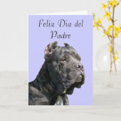 Feliz Dia del Padre Cane Corso Wenskaart Kaart (Gele Bloem)