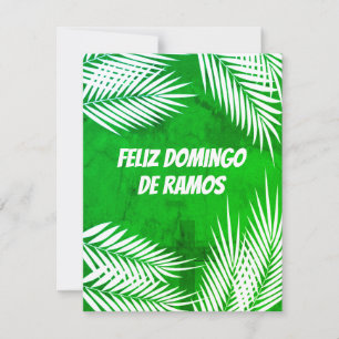 Feliz Domingo de Ramos Palmzondag Portugees Feestdagenkaart