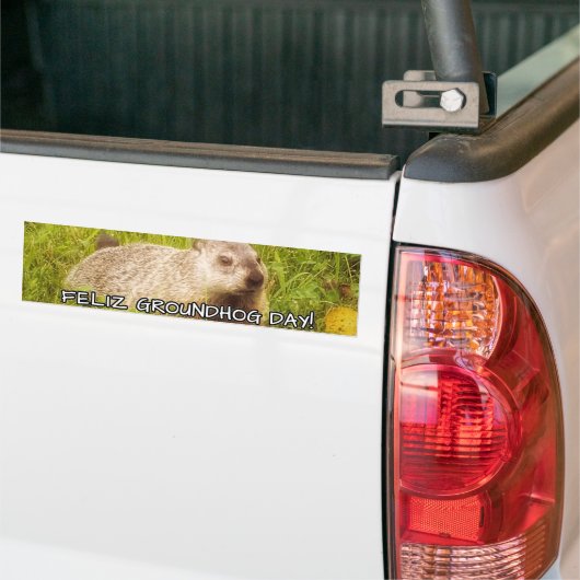 Feliz Groundhog Day! autocollant pare-chocs (Sur camion)