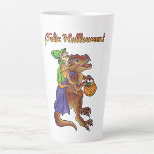 Feliz Halloween Dinosaur Mok Large