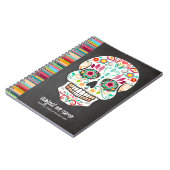 Feliz Muertos - carnet de coutume de crâne de (Côté gauche)