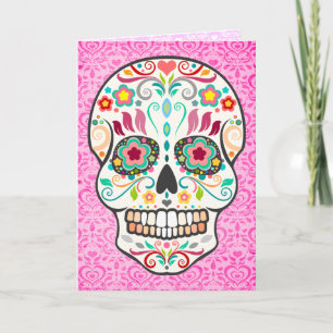 Feliz Muertos - carte faite sur commande de crâne