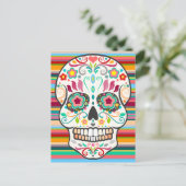 Feliz Muertos - Carte postale Happy Sugar Skull (Debout devant)