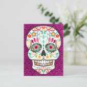 Feliz Muertos - Carte postale Happy Sugar Skull (Debout devant)