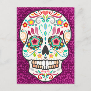 Feliz Muertos - Carte postale Happy Sugar Skull