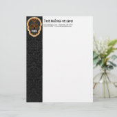 Feliz Muertos - Custom Sugar Skull Letterhead Briefhoofd Sjabloon (Staand voorkant)