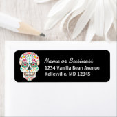 Feliz Muertos - Étiquettes de adresse du crâne suc (En situation)