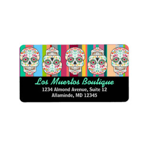 Feliz Muertos - étiquettes de adresse faits sur