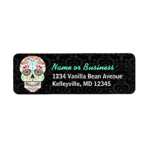 Feliz Muertos - étiquettes de adresse faits sur