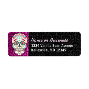 Feliz Muertos - étiquettes de adresse faits sur