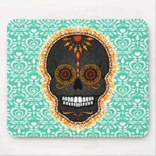 Feliz Muertos - Festive Sugar Skull Mousepad Muismat