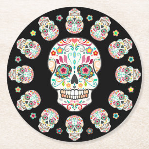 Feliz Muertos - Festive Sugar Skull Onderzetters