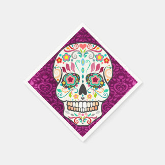 Feliz Muertos - Festive Sugar Skull Paper Napkins Servetten