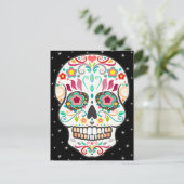 Feliz Muertos - Happy Sugar Skull Briefkaart (Staand voorkant)