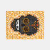 Feliz Muertos - het Feestelijke Patroon van de Fleece Deken (Voorkant (Horizontaal))
