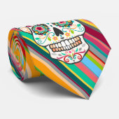 Feliz Muertos - Stropdas voor suikerschedel en -st (Opgerold)