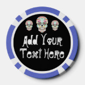 Feliz Muertos - Sugar Skull Custom Poker Chips (Achterkant)
